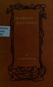 Cover of edition warrenhastings00macaiala