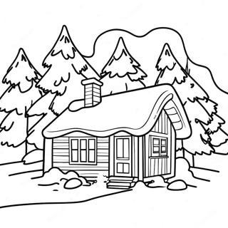 Уютная Раскраска Зимнего Домика 5341-4248