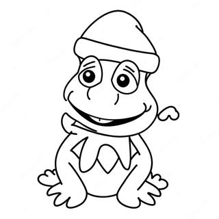 산타 모자를 쓴 커밋 색칠 공부 페이지 58964-46646