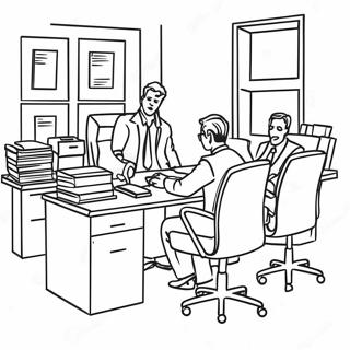 Pagina Da Colorare Scena Ufficio Occupato 68755-54418