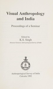 Cover of: Visual anthropology and India: proceedings of a seminar