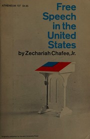 Cover of: Free speech in the United States