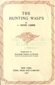 Cover of: The hunting wasps