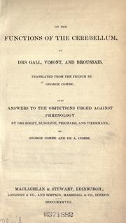 Cover of: On the functions of the cerebellum