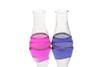 Two coloured cobalt solutions - one pink, one blue