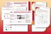 A collection of screenshots showing teacher notes, student sheet and presentation slides