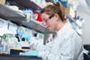 A scientist working in a lab