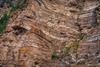 A photograph of a cliff showing layers or strata of limestone rock