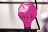 Pink light bulb