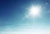 Sun in blue sky
