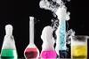 Introducing chemical reactions - coloured liquids in glass beakers