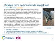 Preview slide on the catalyst that turns carbon dioxide into jet fuel