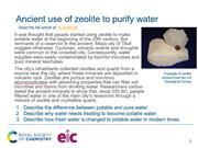 Preview image of starter slide on the ancient use of zeolites