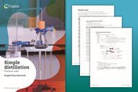 Preview of the Simple distillation supporting resources on a blue-green background