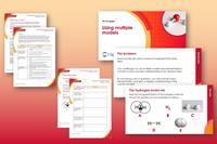 Example pages from teacher notes, student worksheet  and example slides from the presentation that make up this resource