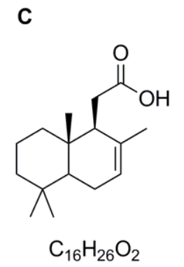 A diagram illustrating the structure of an unnamed compound C