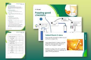 Example pages from teacher notes, student worksheet and classroom slides that make up this resource