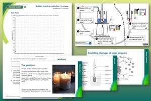 Example pages from the student worksheet and teacher notes that make up this resource