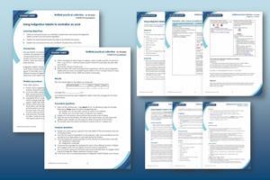 Example pages from teacher notes, student worksheet and technician notes that make up this resource
