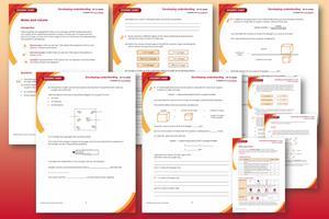 A preview showing a selection of the resource pages available in this resource, on a red and orange background