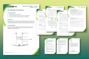 Example pages from teacher notes, student worksheet and presentation slides that make up this resource