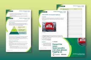 Example pages from the student worksheet and teacher notes that make up this resource