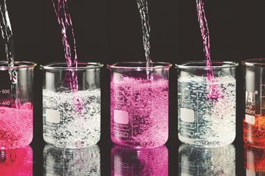 Magic beakers water wine chemical change