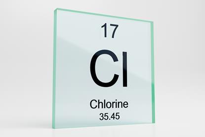 A 3D illustration of a square from the periodic table with the chemical symbol for 