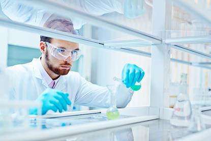 Man  working in a laboratory