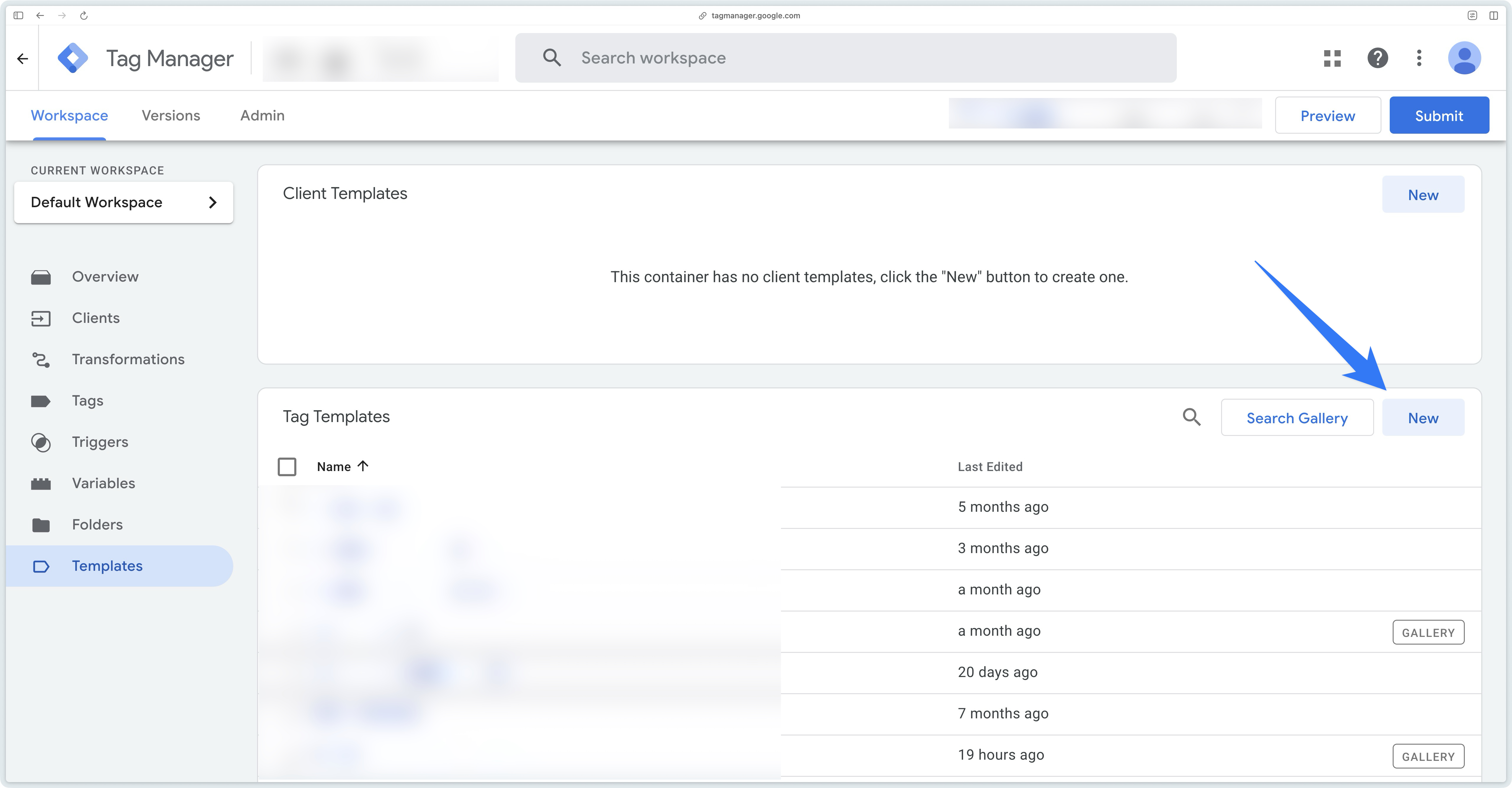 Creating a new tag for Addingwell Data Manager API