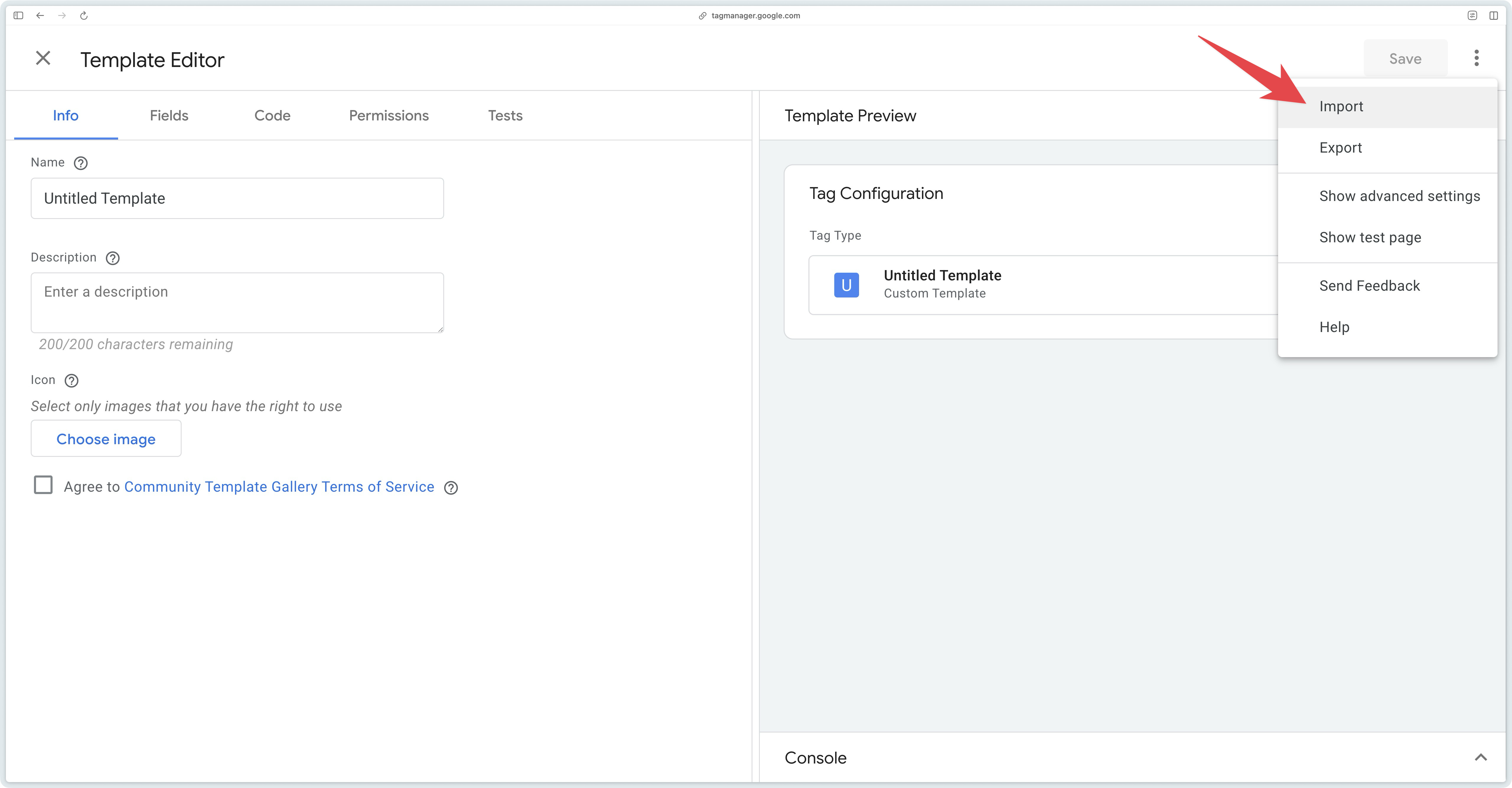 Importing the Addingwell Data Manager API tag