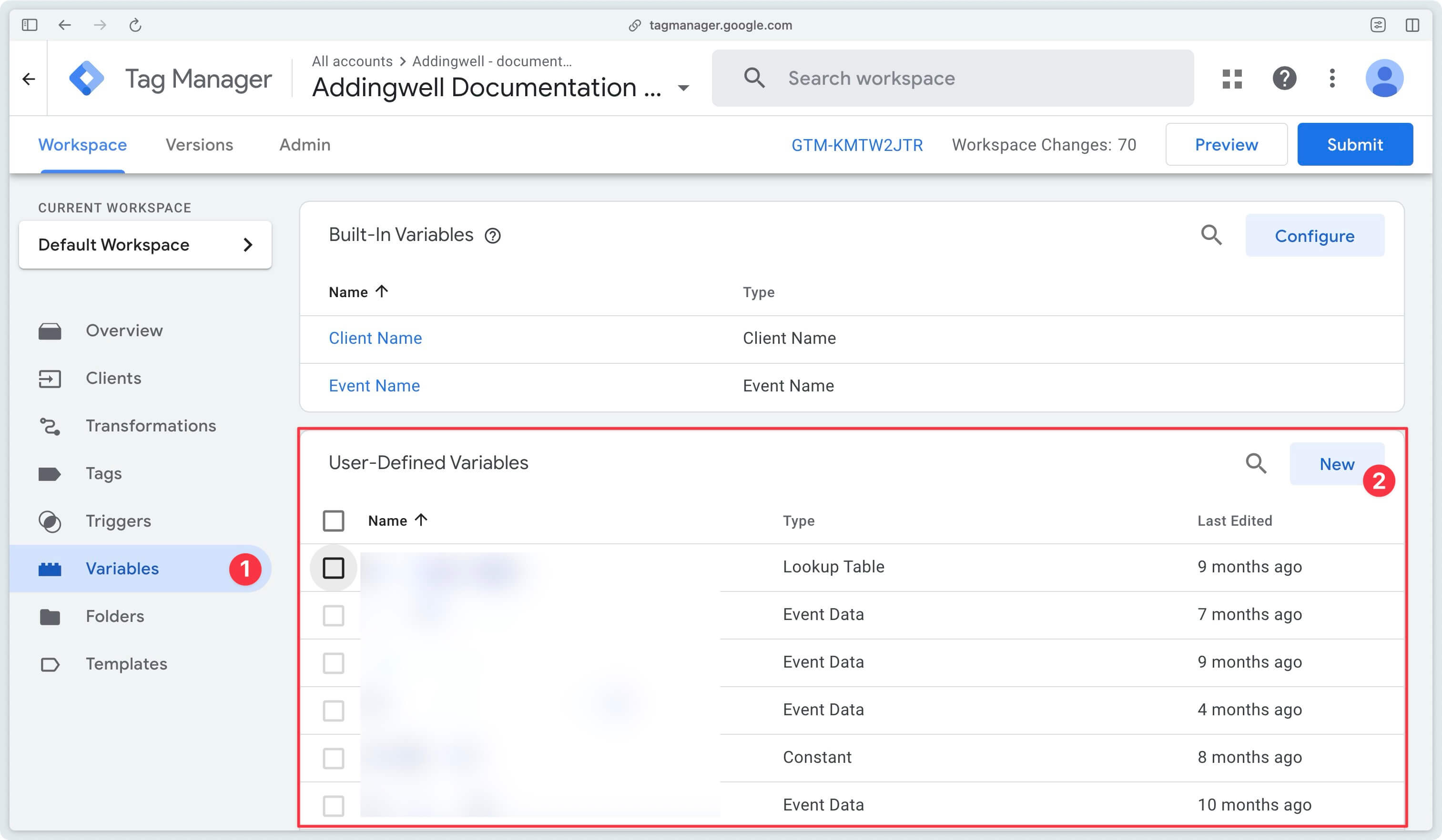 Creating a new variable in sGTM