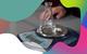 Conical flask with calcium carbonate chips on mass balance