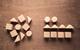 A selection of different shaped pieces of wood on a table