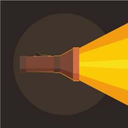 A flashlight