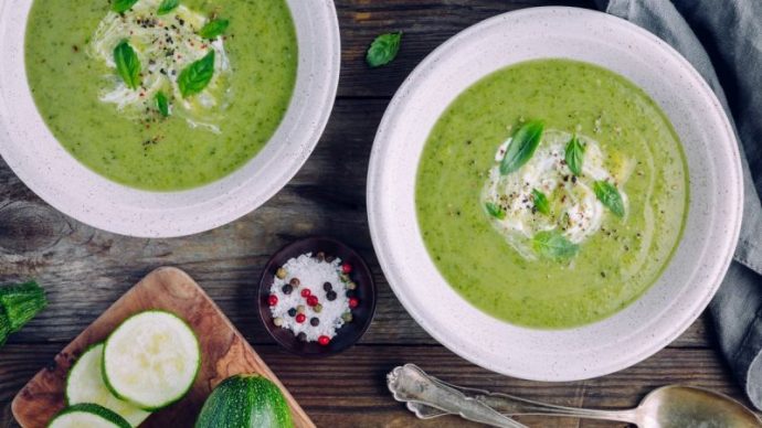 La soupe de courgettes au gingembre