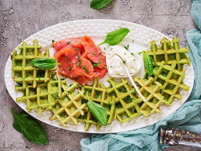 Recette de gaufres aux épinards
