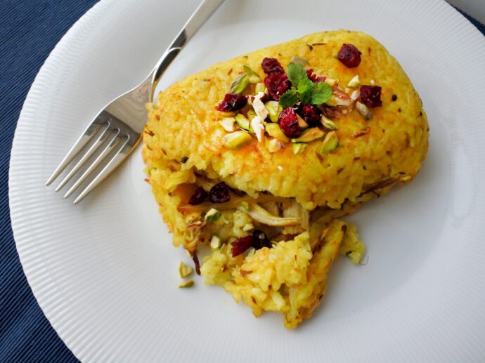 Riz perse au safran et yaourt
