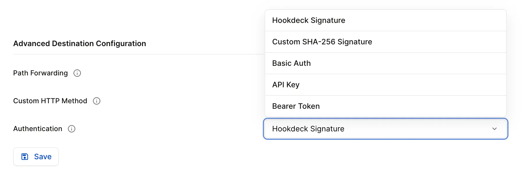 Destination authentication