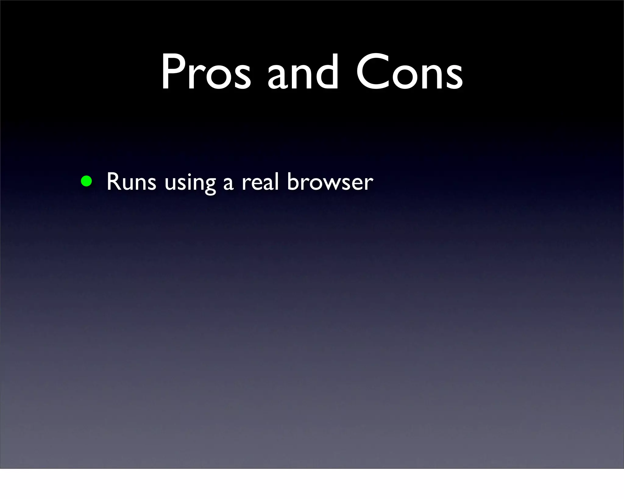 Web application testing with Selenium