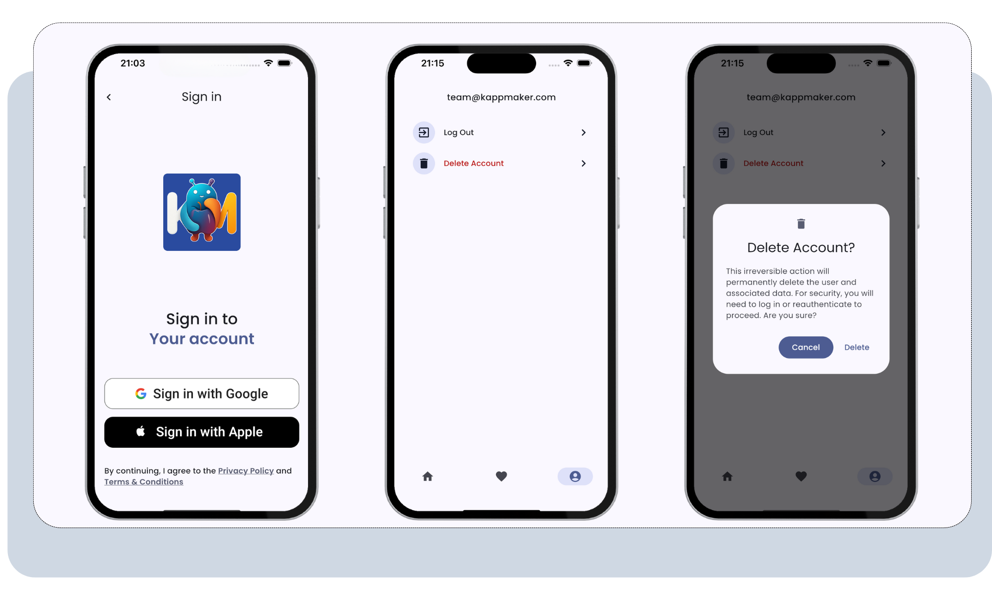 KAppMaker Authentication using KMPAuth