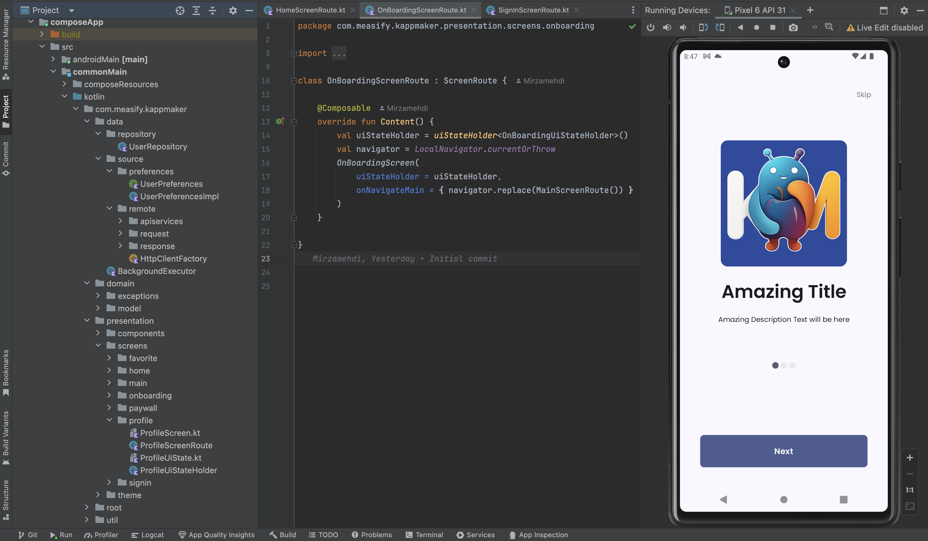 KAppMaker Code Structure