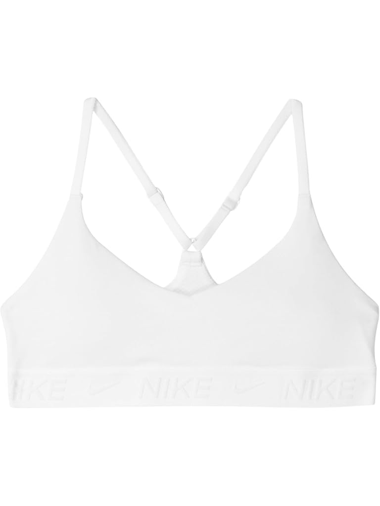 White Nike Dri-FIT™ Indy Bra (Big Kid)