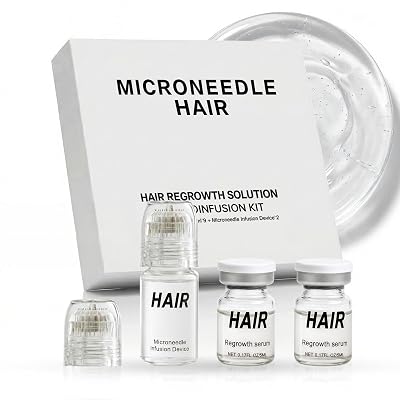 Micro Infusion Hair Regrowth System Hair Growth Treatment with Ginseng, He Shou Wu, Angelica & Hyaluronic Acid, Thickening Serum for Fuller, Stronger Hair Premium Scalp & Hair Care for Men & Women