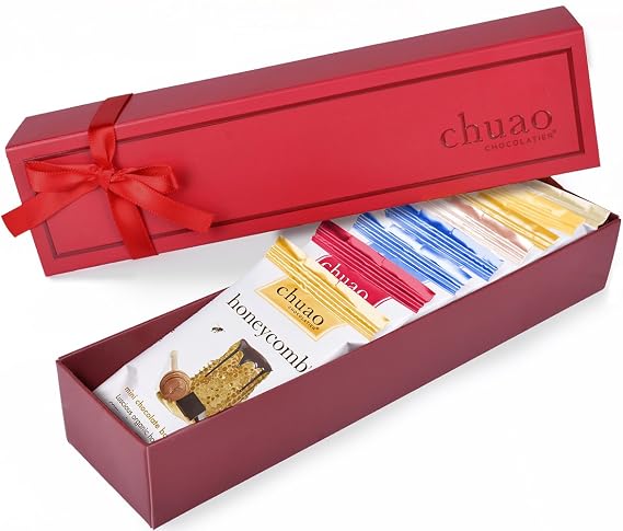 Chuao Chocolatier Chocolate Mini Gift Box | Gourmet Chocolate Assorted Bars European No Preservatives | For Gift Baskets, Christmas, Valentines Day, Gifts for Women, Men, Birthday, Thank You, Care Package Dark Chocolate, 8 Bars
