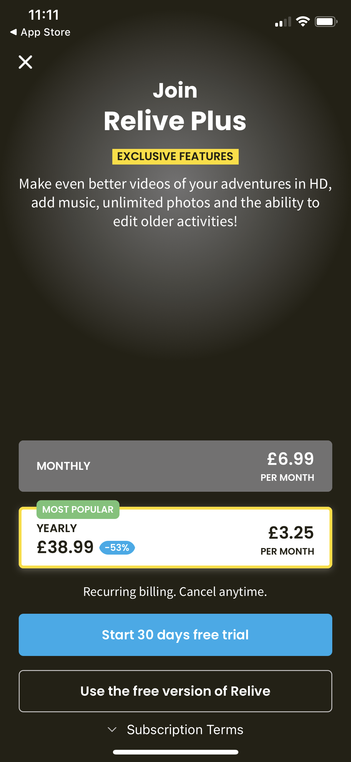 Screenshot of Upgrade