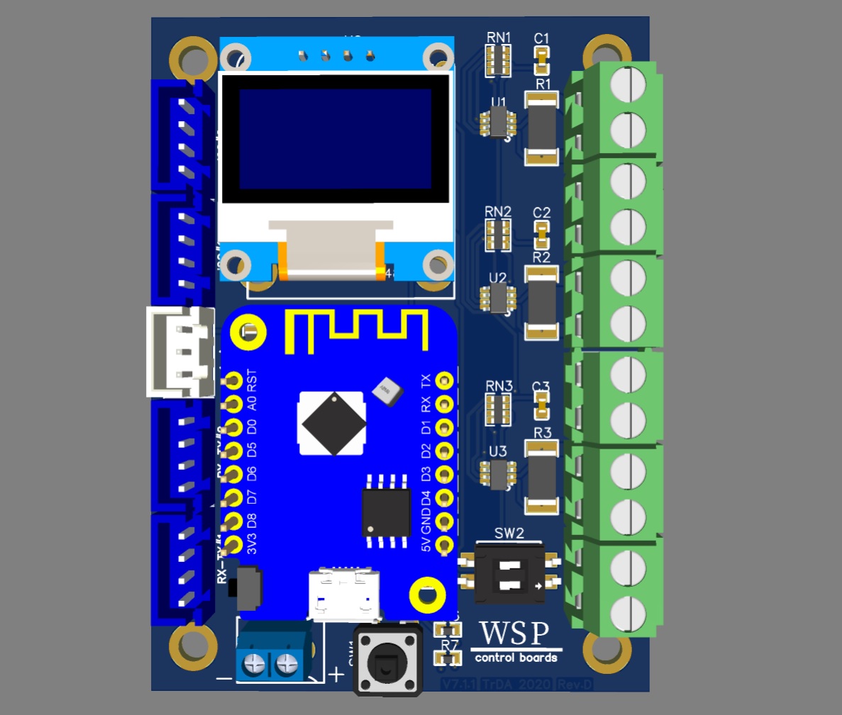 TrDA's 3xINA219 (Solar+Sensor+Display)