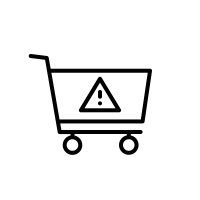 shopping cart warning Icon 1700393