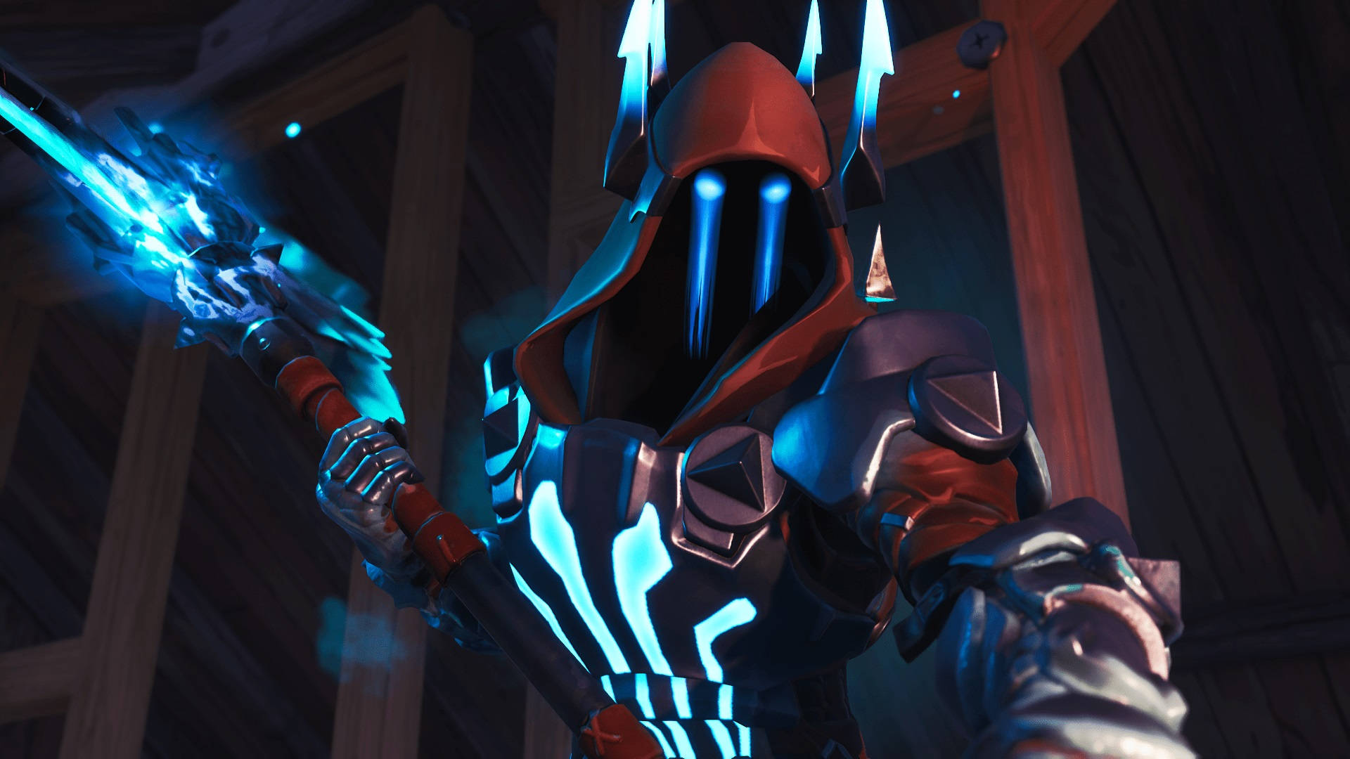 Cool Fortnite Skin Ice King Neon Blue Blade Wallpaper