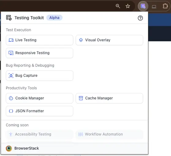 Launching the Testing Toolkit